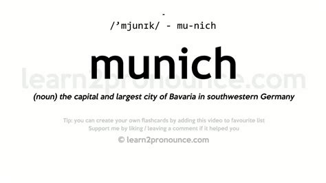 munchen meaning in english
